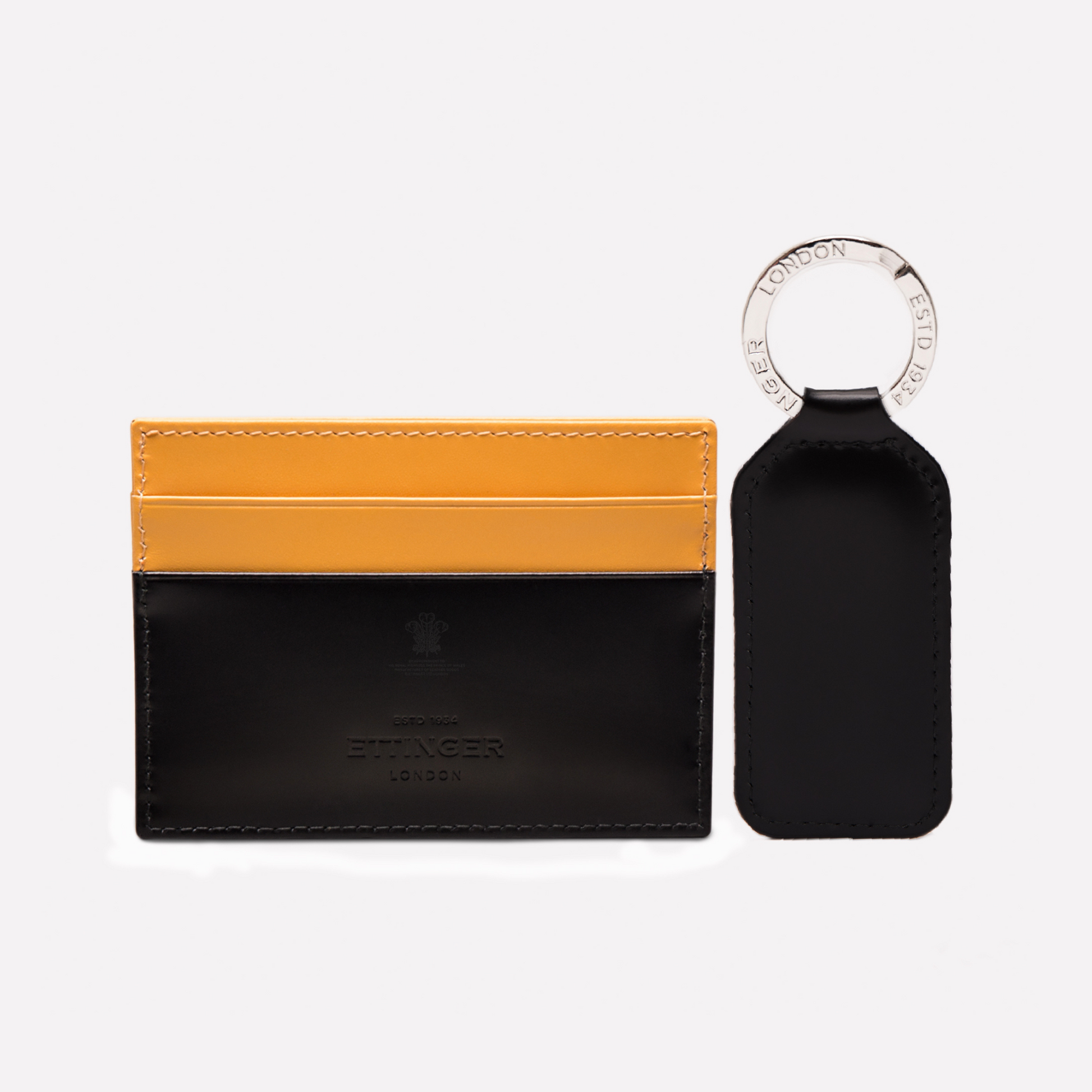 Bridle Hide Flat Credit Card Case Rectangular Key Fob