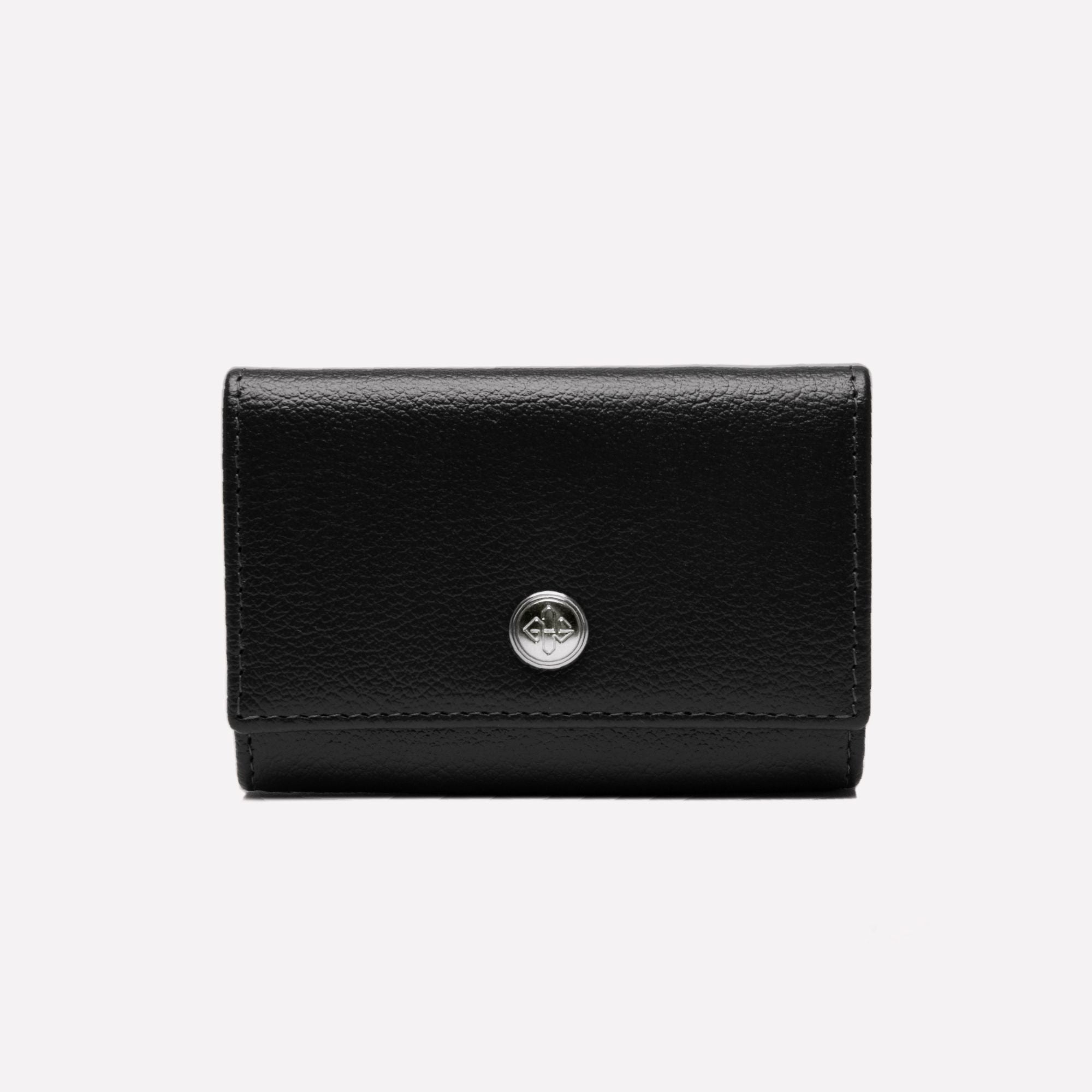 COIN AND CARD POUCH IN TRIOMPHE CANVAS - BLACK | CELINE