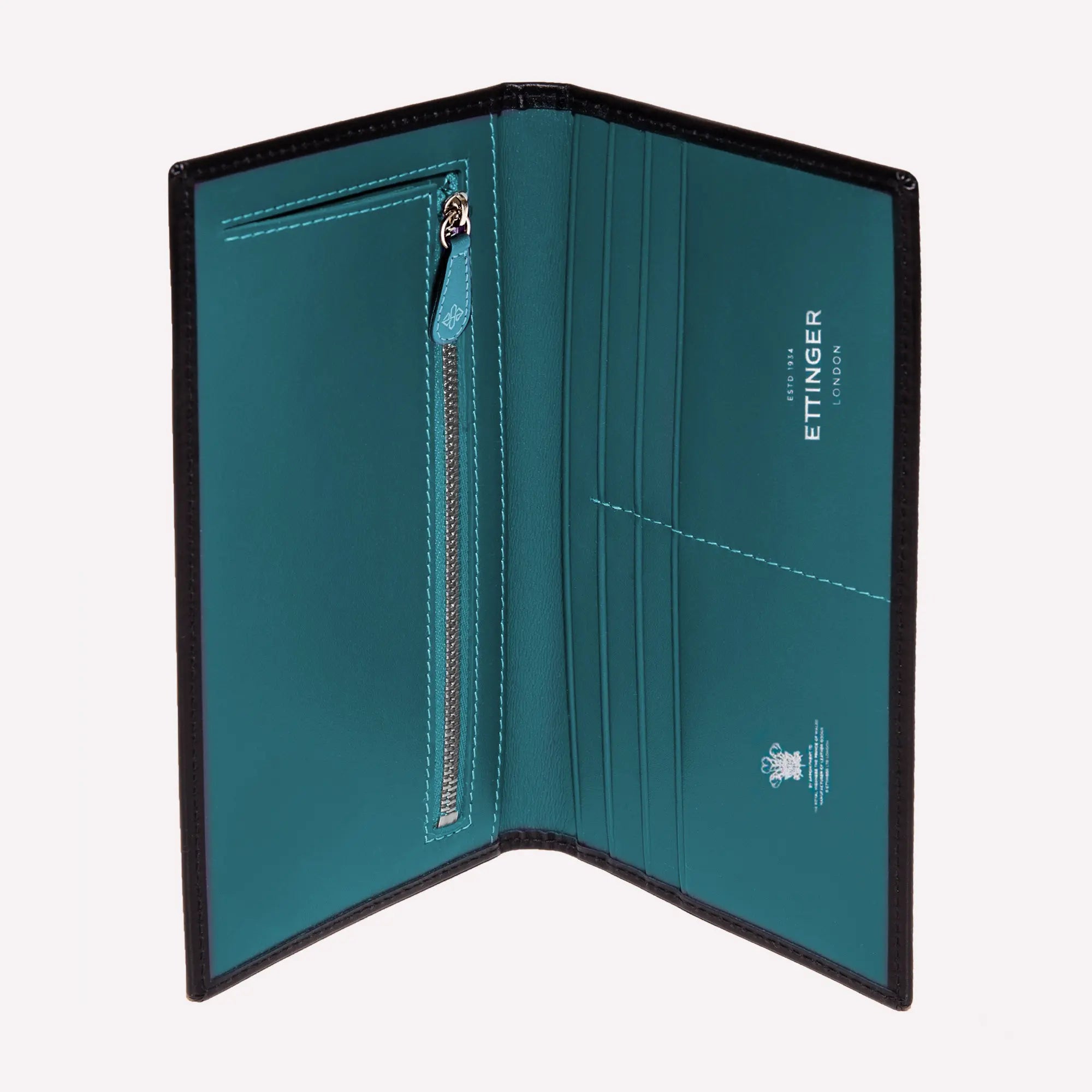 Handmade Leather Stelring Long Wallet With Zipped Pocket